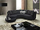 divano nero angolare